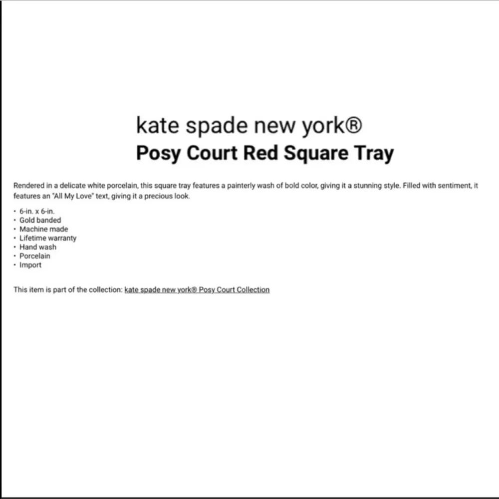 Kate Spade Posy Court Tray